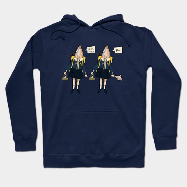 Cannibalistic fish twins Hoodie by tkjokook